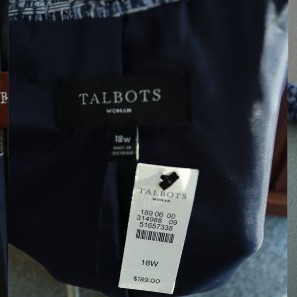 Talbots Tweed Jacket – Blue, Fully Lined – NWT – Size 18W - Picture 11 of 16